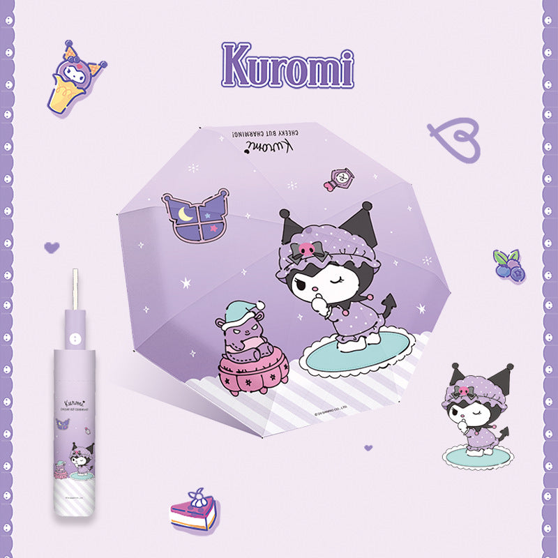 Kuromi Tri-fold automatic umbrella