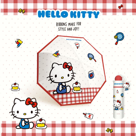 Hello Kitty Tri-fold automatic umbrella with Balloon umbrella handle