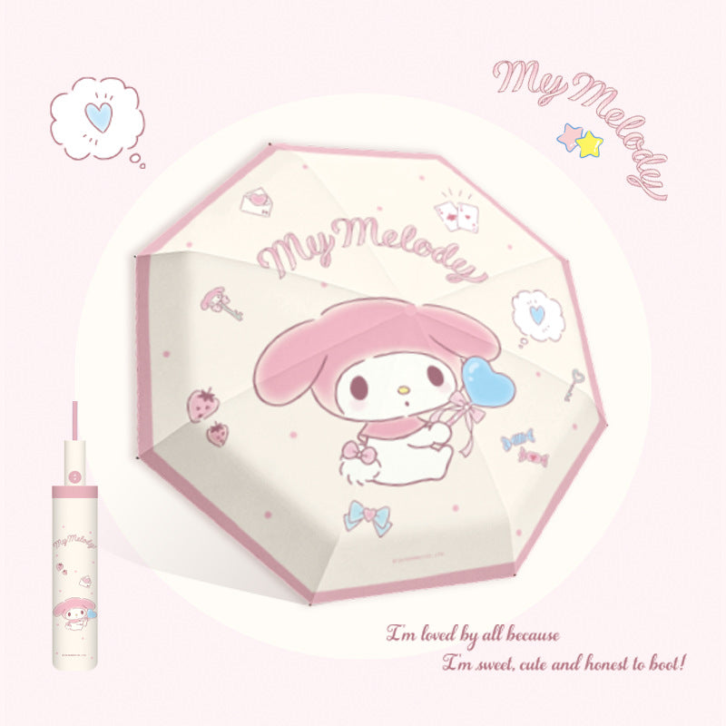 My Melody Tri-fold automatic umbrella