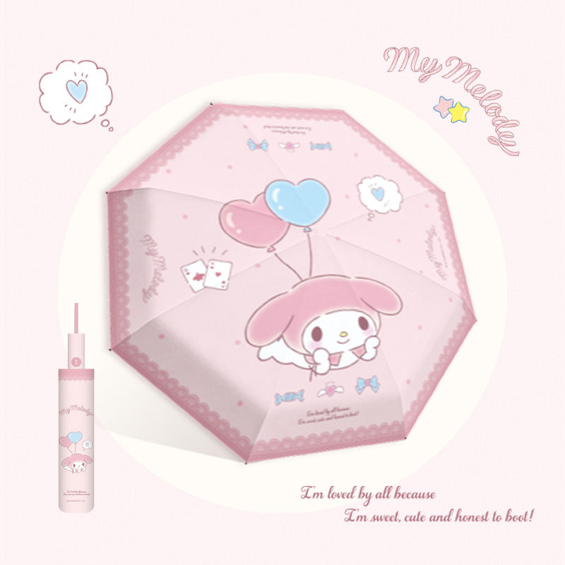 My Melody Tri-fold automatic umbrella