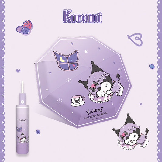 Kuromi Tri-fold automatic umbrella
