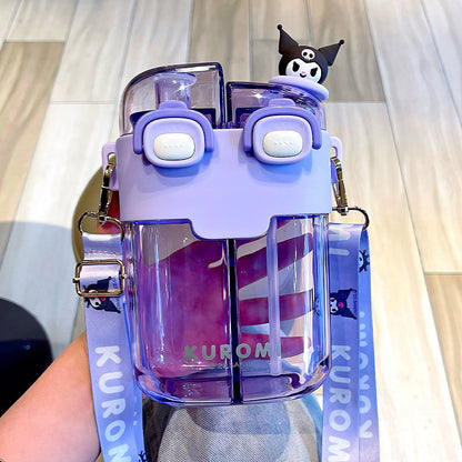 Kuromi - Portable Double  Water Bottle