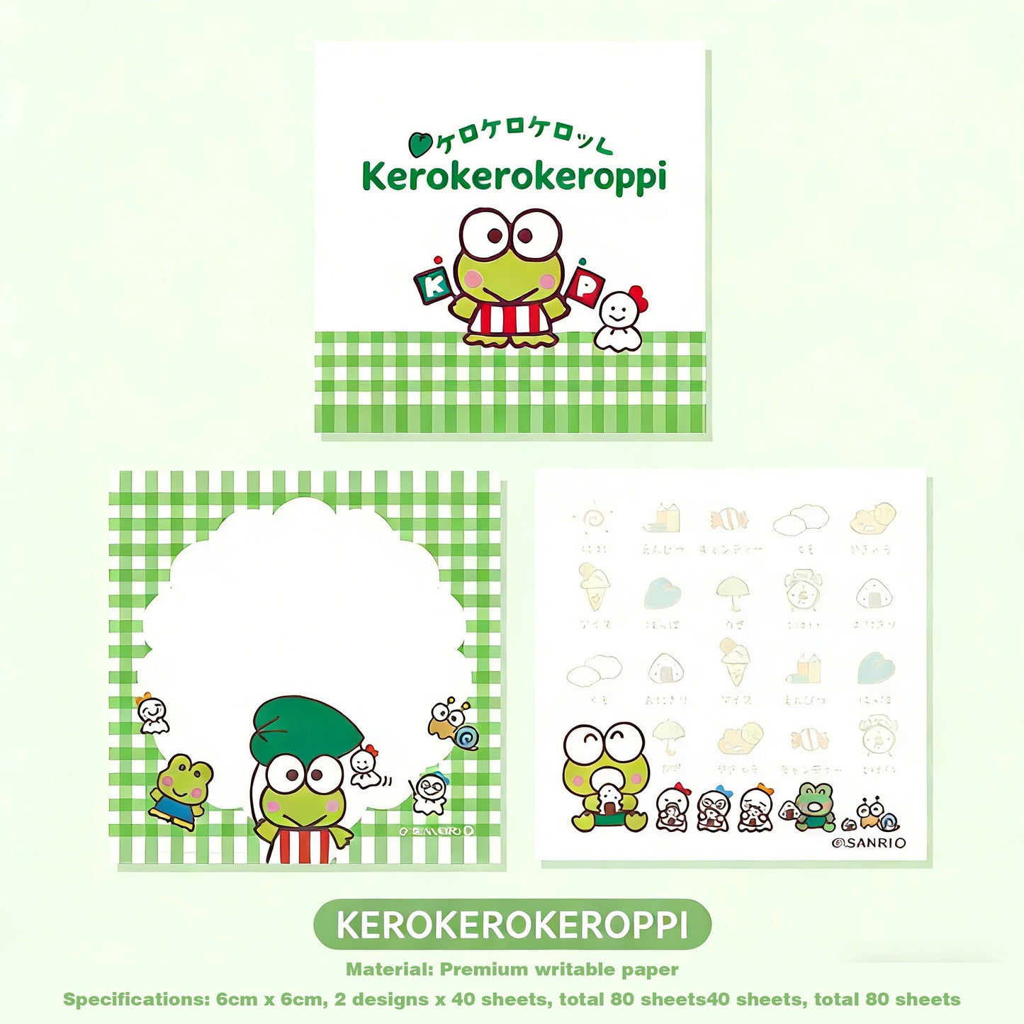 Sanrio Small Grid Notepad - Office Memo & Reminder Notes