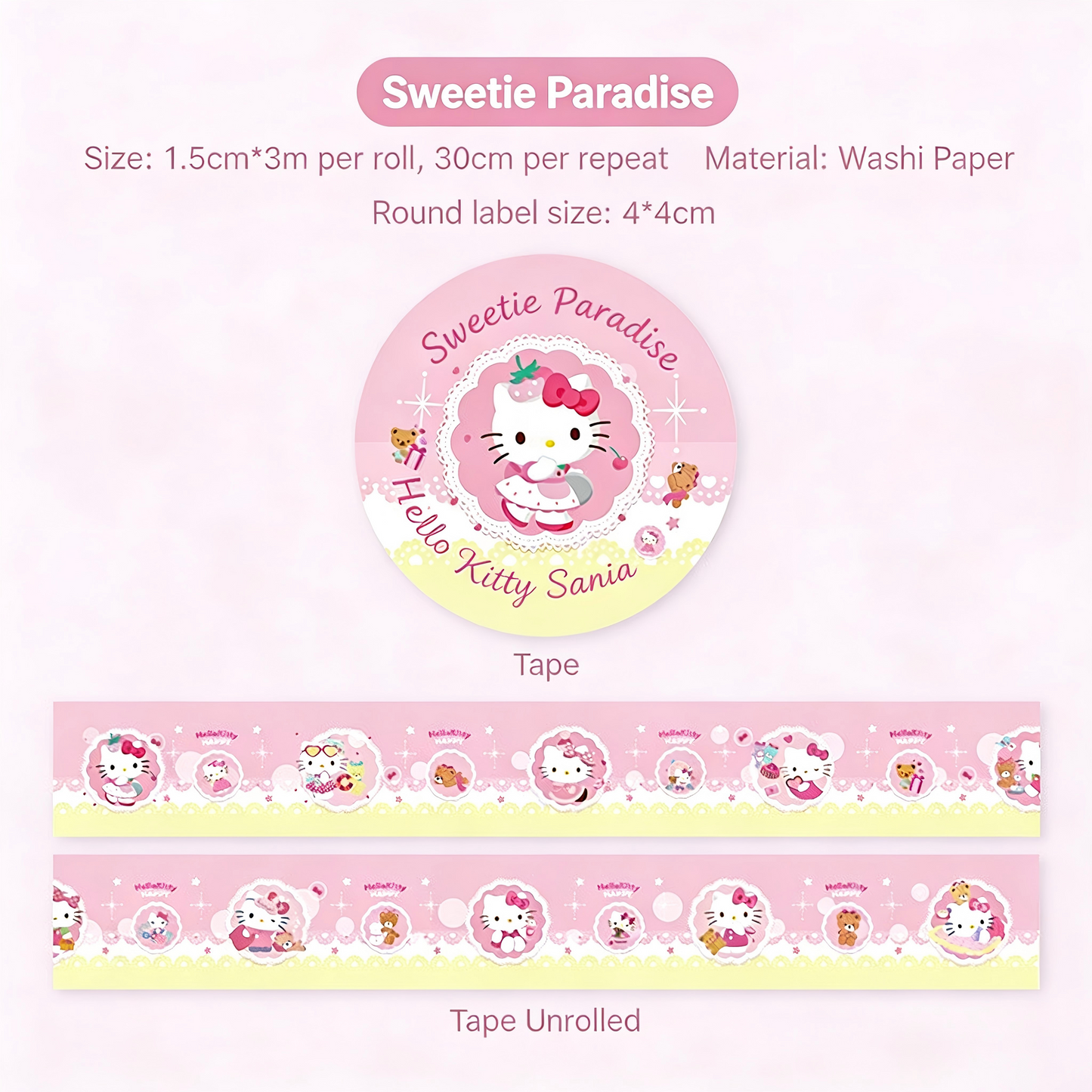Sanrio Sticker Tape - DIY Decorative Materials for Planners