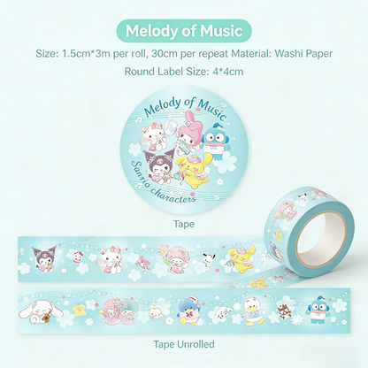 Sanrio Sticker Tape - DIY Decorative Materials for Planners