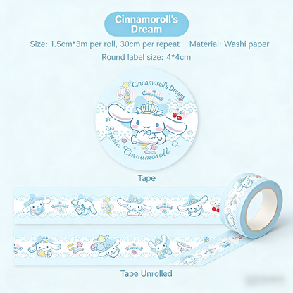 Sanrio Sticker Tape - DIY Decorative Materials for Planners