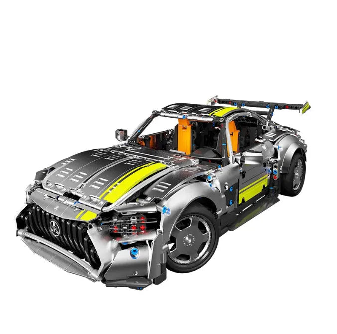 AMG GT Building Blocks Sports Car Series Experts Sets MOC - T5035 The RC APP Motorized Silver Mercedes