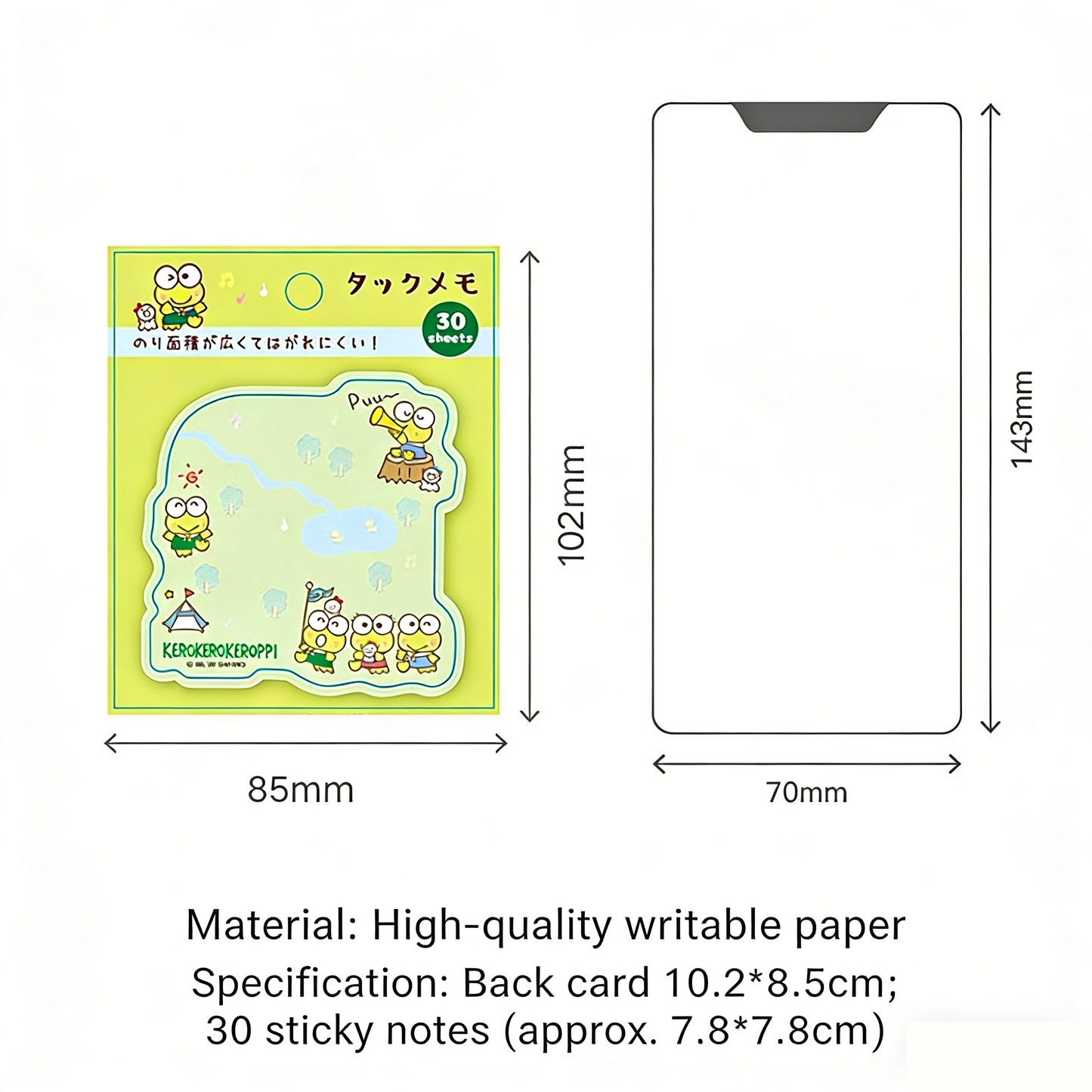Sanrio Shaped Sticky Notes - Reusable Memo Notes