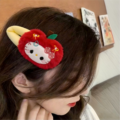 Sanrio HELLO KITTY Creative Apple Hair Clip