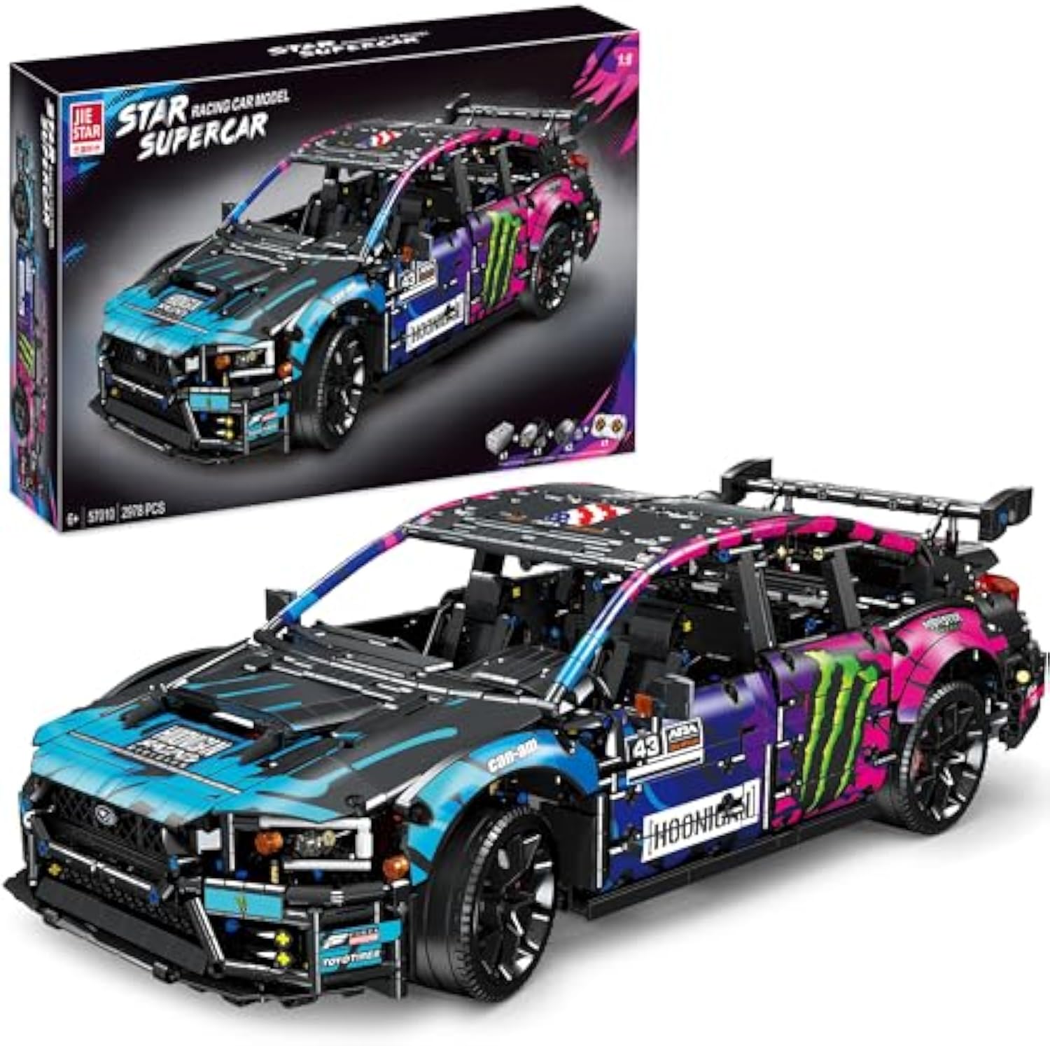 Model Cars Building Set for Adults - 2978 Pieces Race Car Building Kit