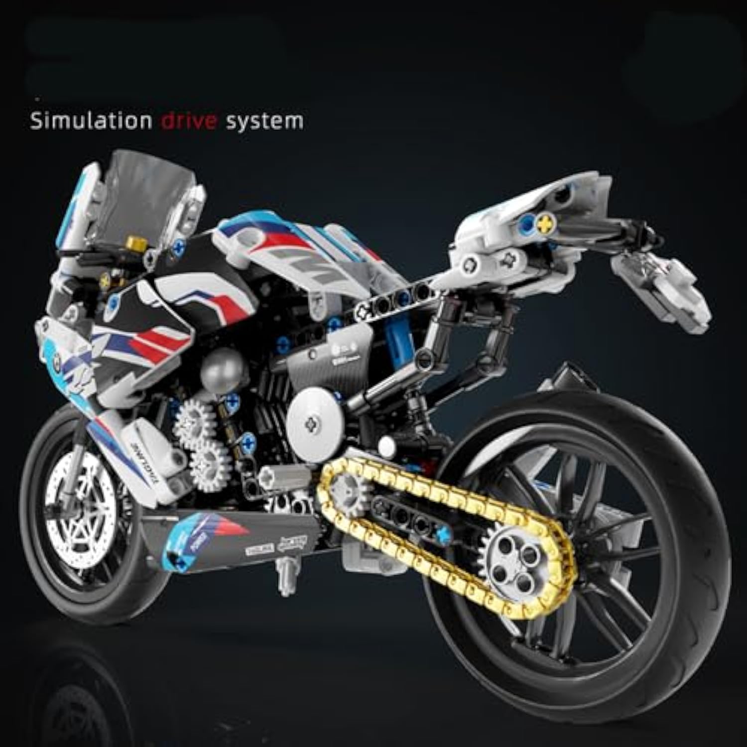 Motorcycle Toy Building Block Set-589 PCS Collectible Motorcycle Display Model Toys as Gift for Kids or Adult