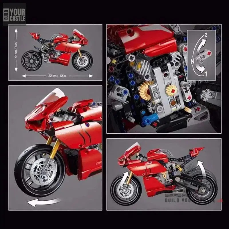 Ducatied Motorcycle Building Blocks Motorbike 42107 Locomotive Model Mechanical Assembly Bricks