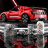 T5017 Ford Mustang Shelby GT500 Red Super Sports Racing Car Model Building Blocks