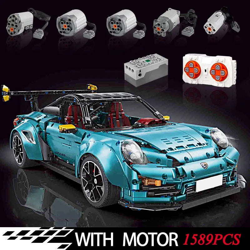 Technical Super Sports Car 1:8 Model City Racing Series DIY——Remote Control Light + Remote Control Power Unit