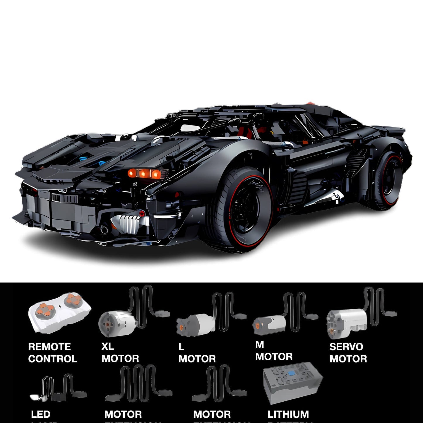 Building Blocks Toy 1:8 Armored Model Sports Car 4290 Bricks Set Gift For Kids Adults