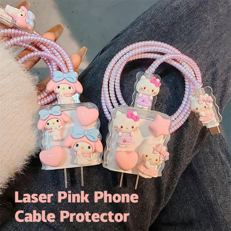 Sanrio Laser Pink Phone Cable Protector