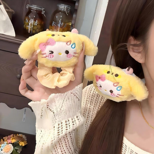 Sanrio HELLO KITTY Mini Cupcake Plush Hair Clip & Hair Band