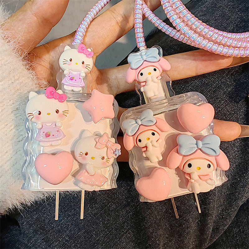 Sanrio Laser Pink Phone Cable Protector