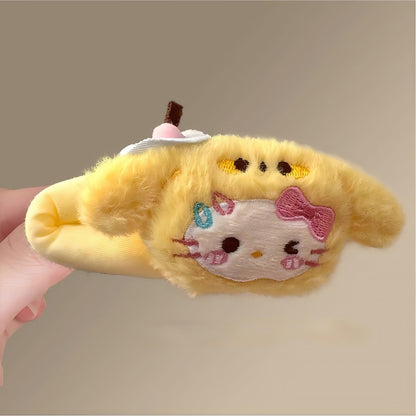 Sanrio HELLO KITTY Mini Cupcake Plush Hair Clip & Hair Band