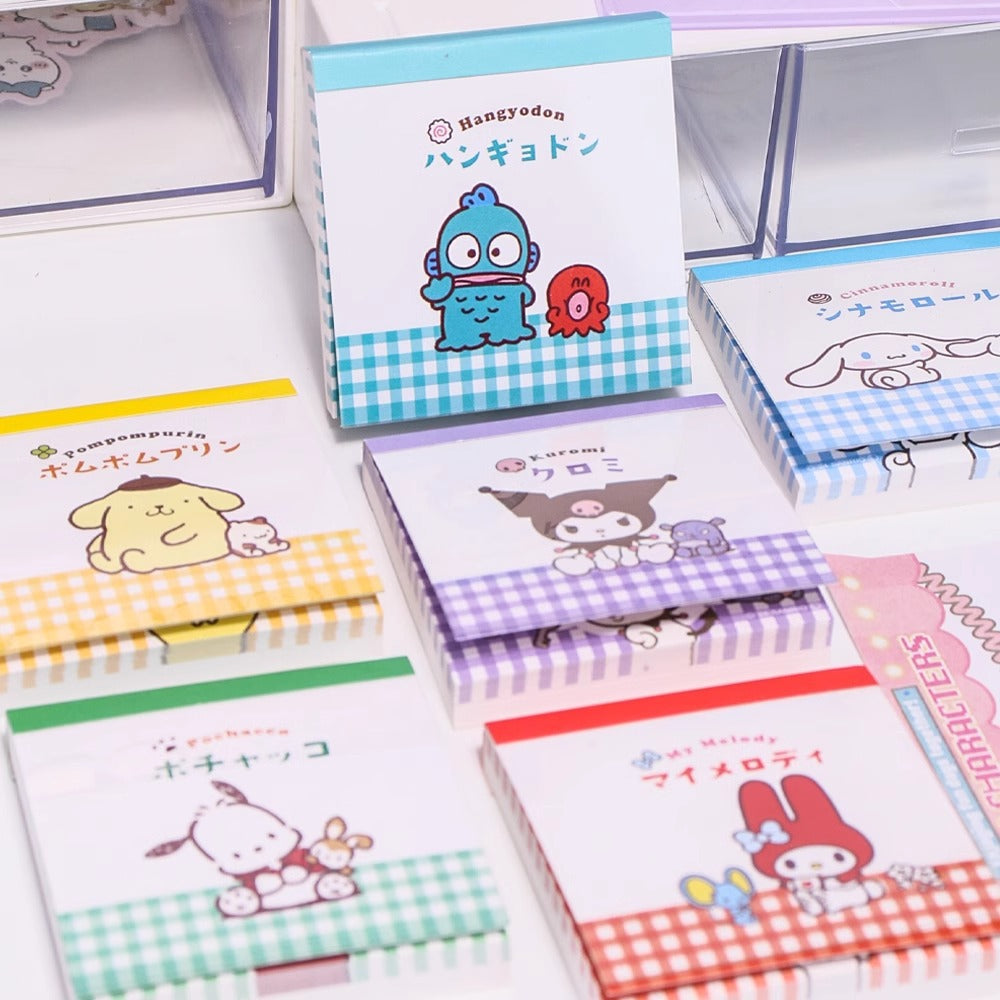 Sanrio Small Grid Notepad - Office Memo & Reminder Notes