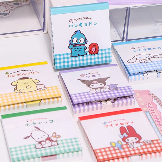 Sanrio Small Grid Notepad - Office Memo & Reminder Notes