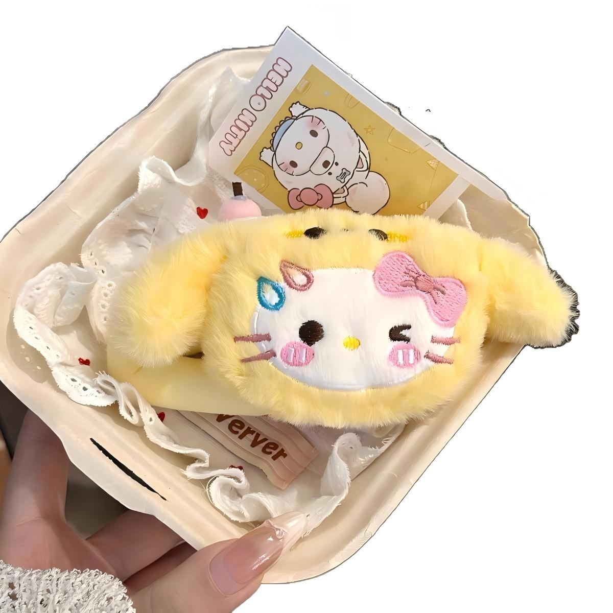 Sanrio HELLO KITTY Mini Cupcake Plush Hair Clip & Hair Band