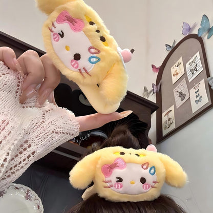 Sanrio HELLO KITTY Mini Cupcake Plush Hair Clip & Hair Band
