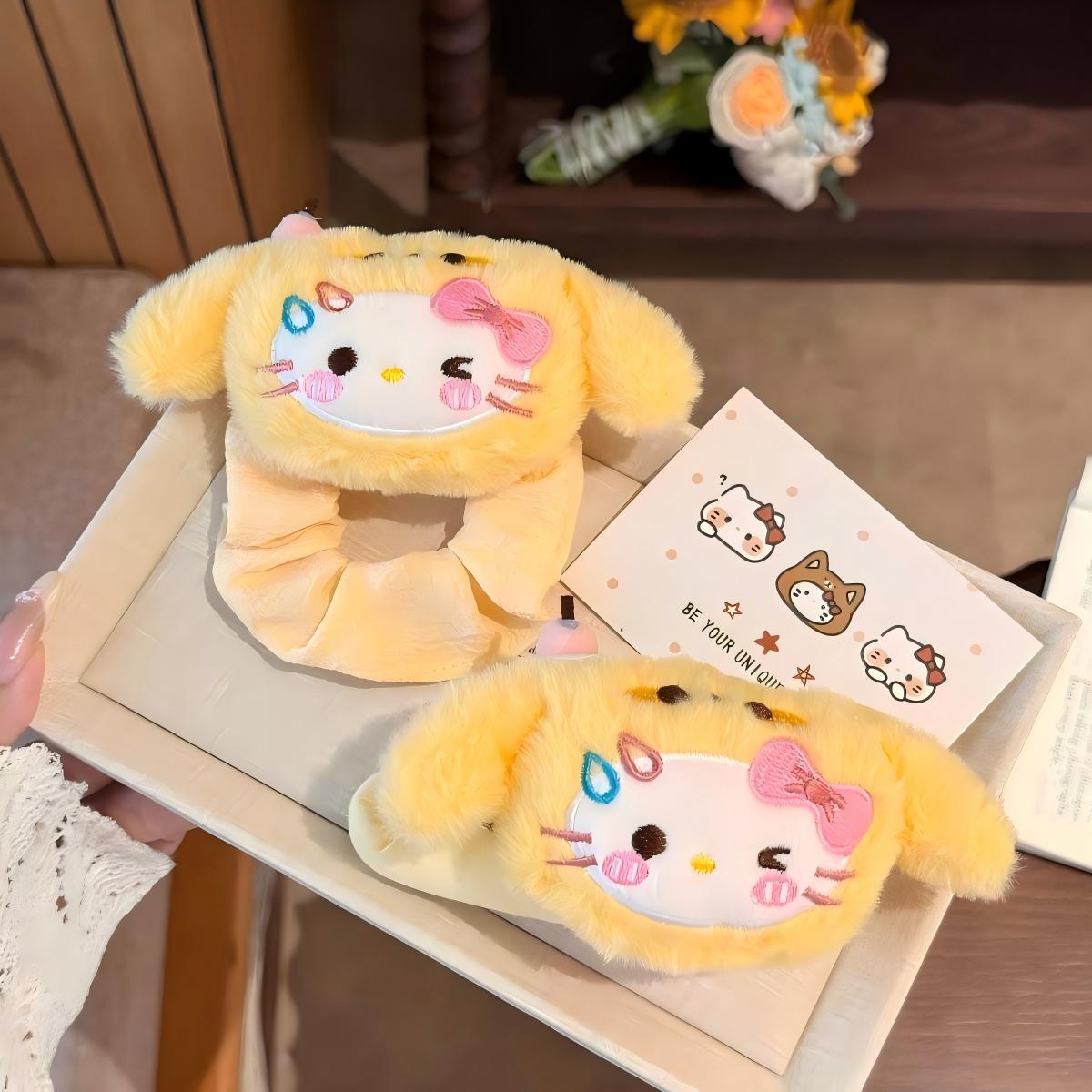 Sanrio HELLO KITTY Mini Cupcake Plush Hair Clip & Hair Band