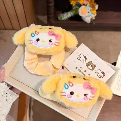 Sanrio HELLO KITTY Mini Cupcake Plush Hair Clip & Hair Band