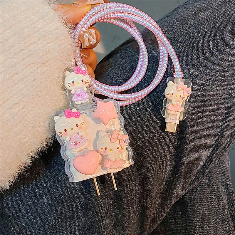 Sanrio Laser Pink Phone Cable Protector