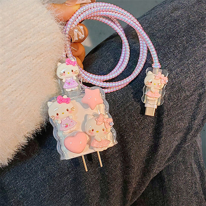 Sanrio Laser Pink Phone Cable Protector