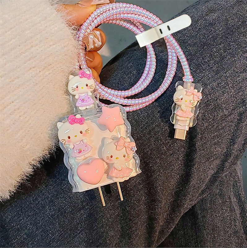 Sanrio Laser Pink Phone Cable Protector