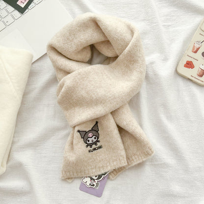 Kuromi - Knitted wool scarf