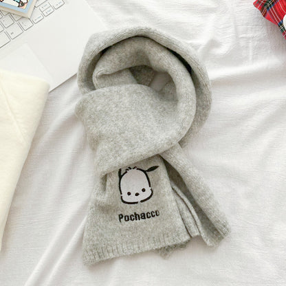 Pochacco - Knitted wool scarf