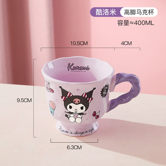 Kuromi-Ceramic Cup with Lid
