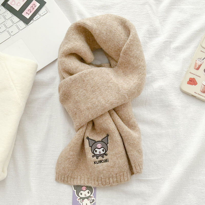 Kuromi - Knitted wool scarf