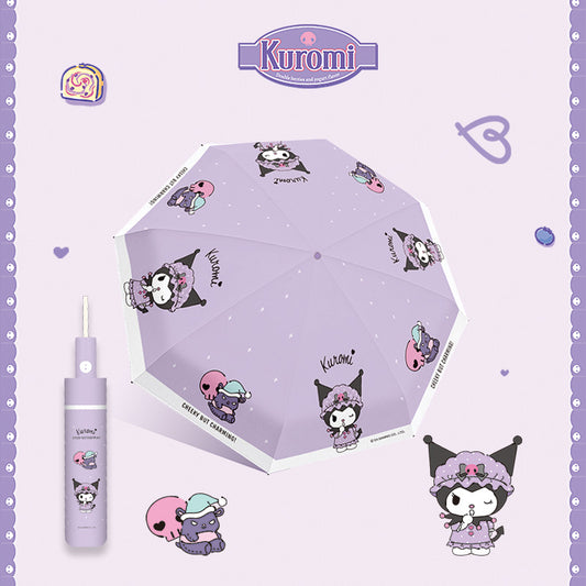 Kuromi Tri-fold automatic umbrella