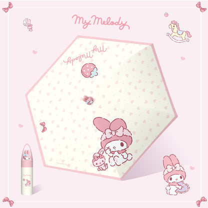 My Melody Tri-fold automatic umbrella with Character umbrella handle