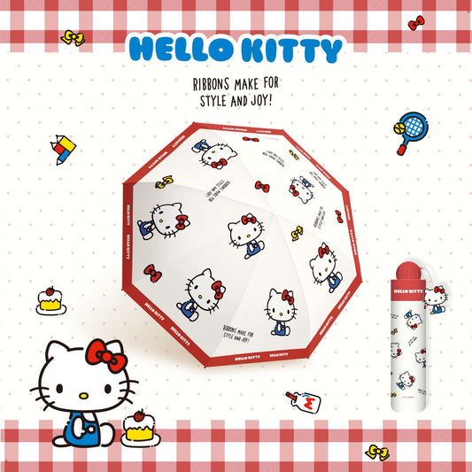 Hello Kitty Tri-fold automatic umbrella with Balloon umbrella handle