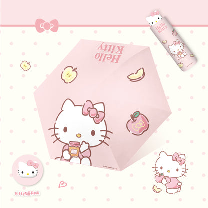 Hello Kitty Tri-fold automatic umbrella with Character umbrella handle
