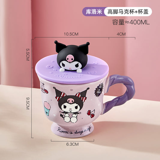 Kuromi-Ceramic Cup with Lid