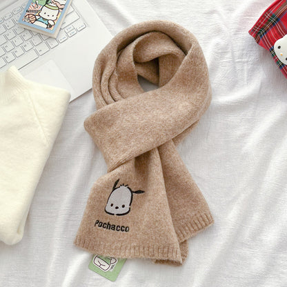 Pochacco - Knitted wool scarf