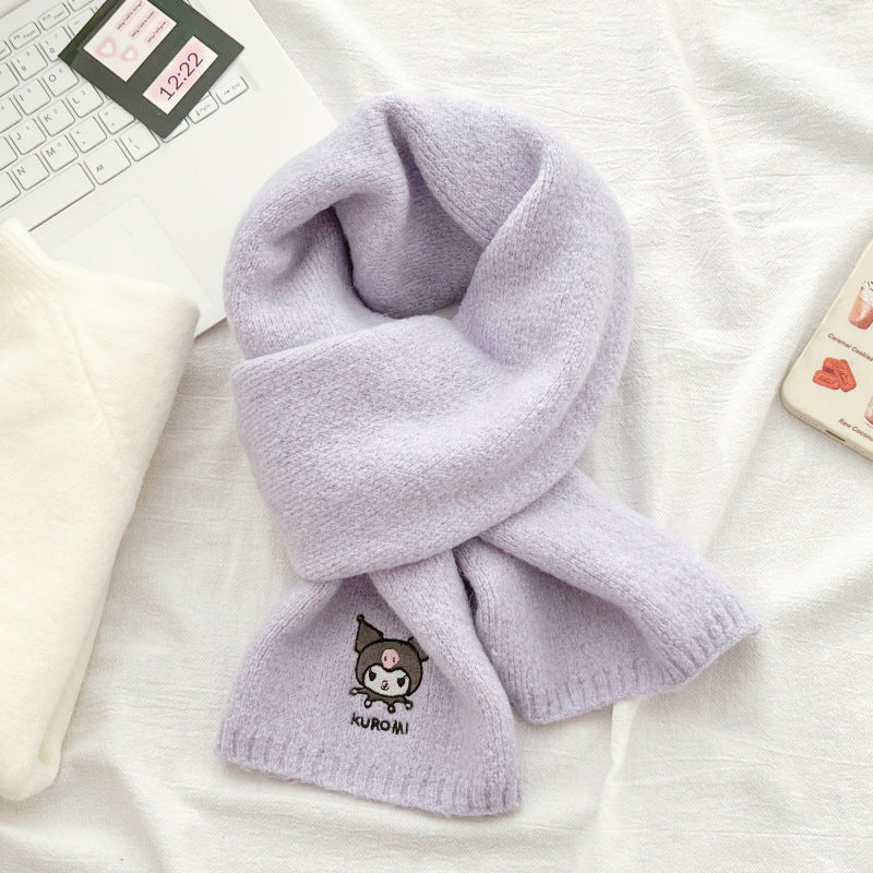 Kuromi - Knitted wool scarf