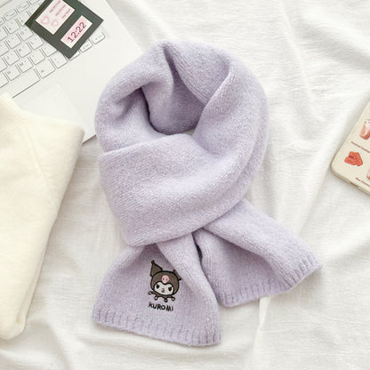 Kuromi - Knitted wool scarf