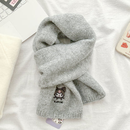 Kuromi - Knitted wool scarf