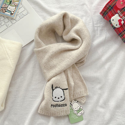 Pochacco - Knitted wool scarf