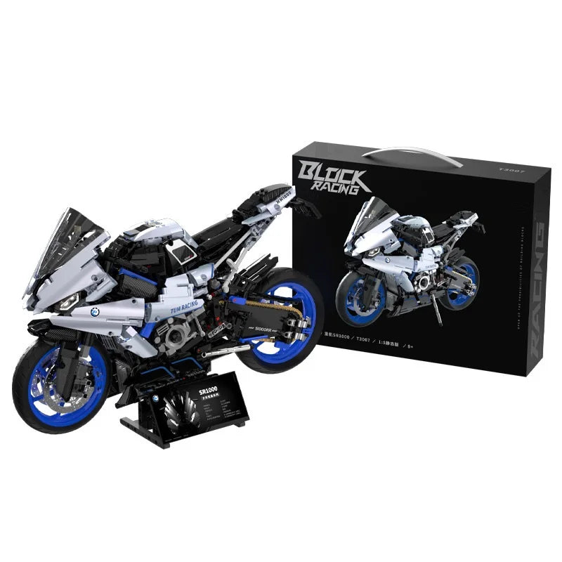 T3007 Motorcycle Technical 1:5 Model Building Blocks