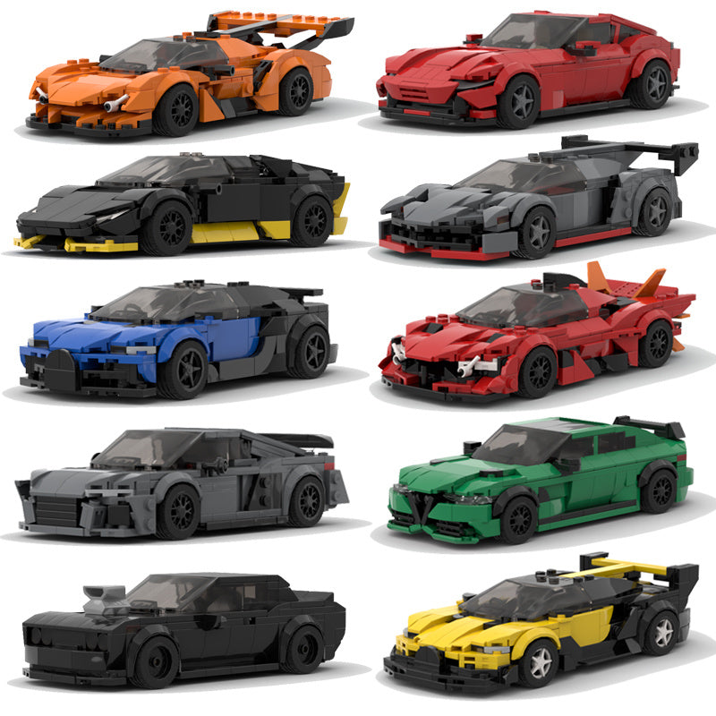 MOC Building Block Series 8 Grid Car